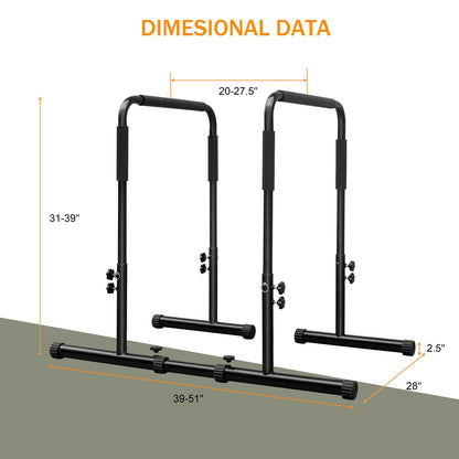 Athfiner Dip Bar Adjustable Dip Stand Station for Home Fitness Workout Calisthenics Exercise Pull Up Stand Portable Parallel Bar