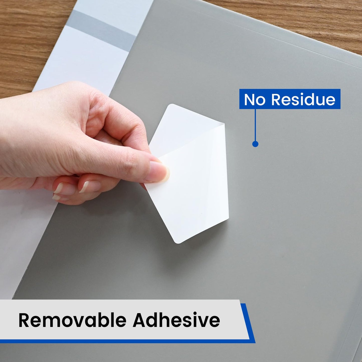 L LIKED 4" x 2" Blank Removable Labels with No Residue, Water and Oil Resistant, Use for Both Home and Office (1 Roll, 750 Labels)