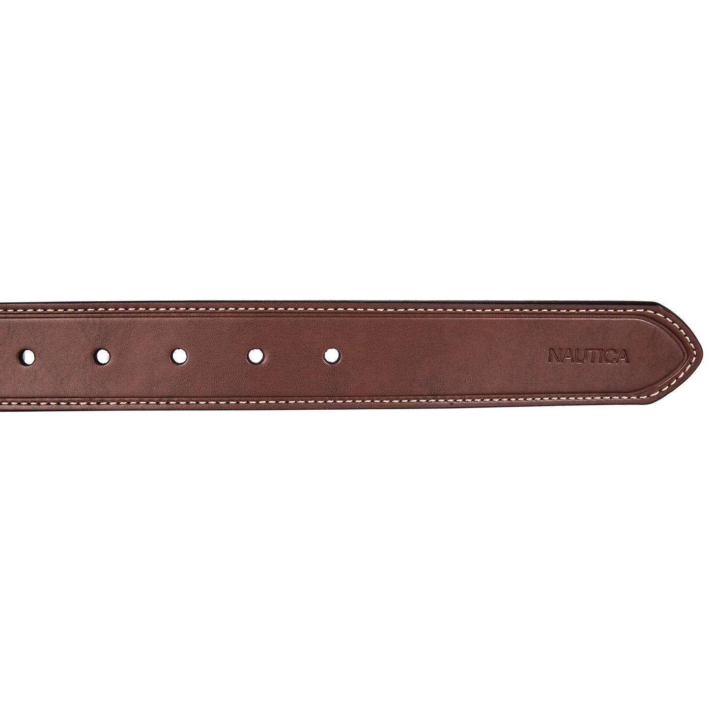 Nautica Mens Reversible Brown/Black Leather Belt | 2-in-1 | Classic | Everyday | Business | Work | Dress | Casual | Metal Buckle - 42"