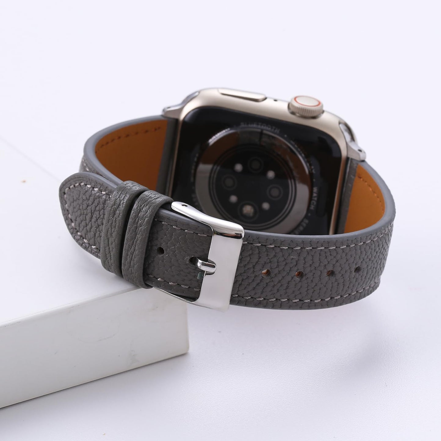 Thin Slim Soft Goatskin Women Leather Watch Bands for Apple Watch 38mm 40mm 41mm 42mm, Small Wrist Watch Band Lightweight Elegant Replacement Straps Compatible with iWatch SE 11 10 9 8 7 6 5 4 3 2 1