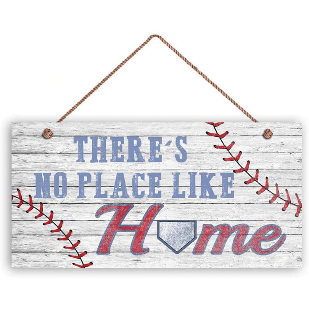 There's No Place Like Home Wooden Sign Wall Art Warm Home Quote Decor for Living Room, Bedroom, Entryway, Family Room, Dining Area, Mudroom 10x5inches(hj302x)