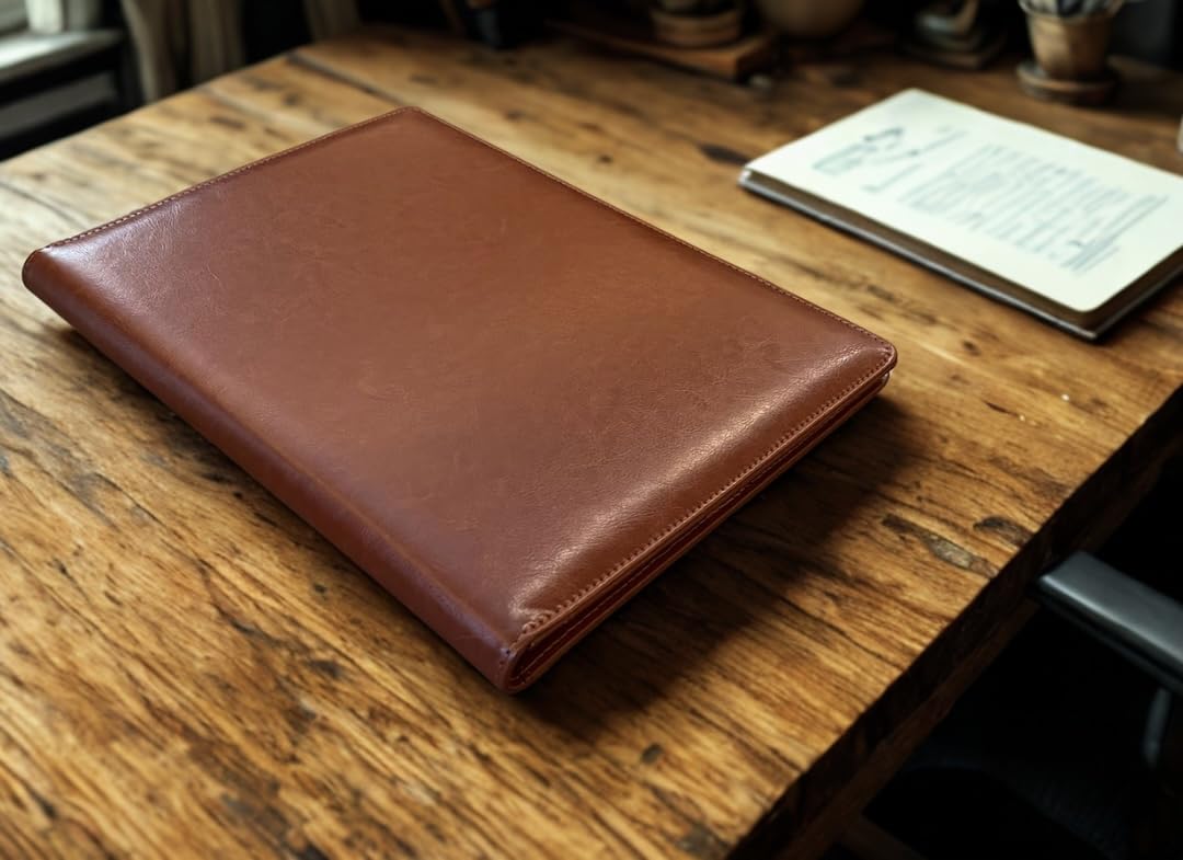 Poshieca Leather Portfolio Binder for Business use, Document Organizer with Smart Storage, Calculator, Writing pad, – padfolio All in one, Professional Binder Portfolio for Women and Men