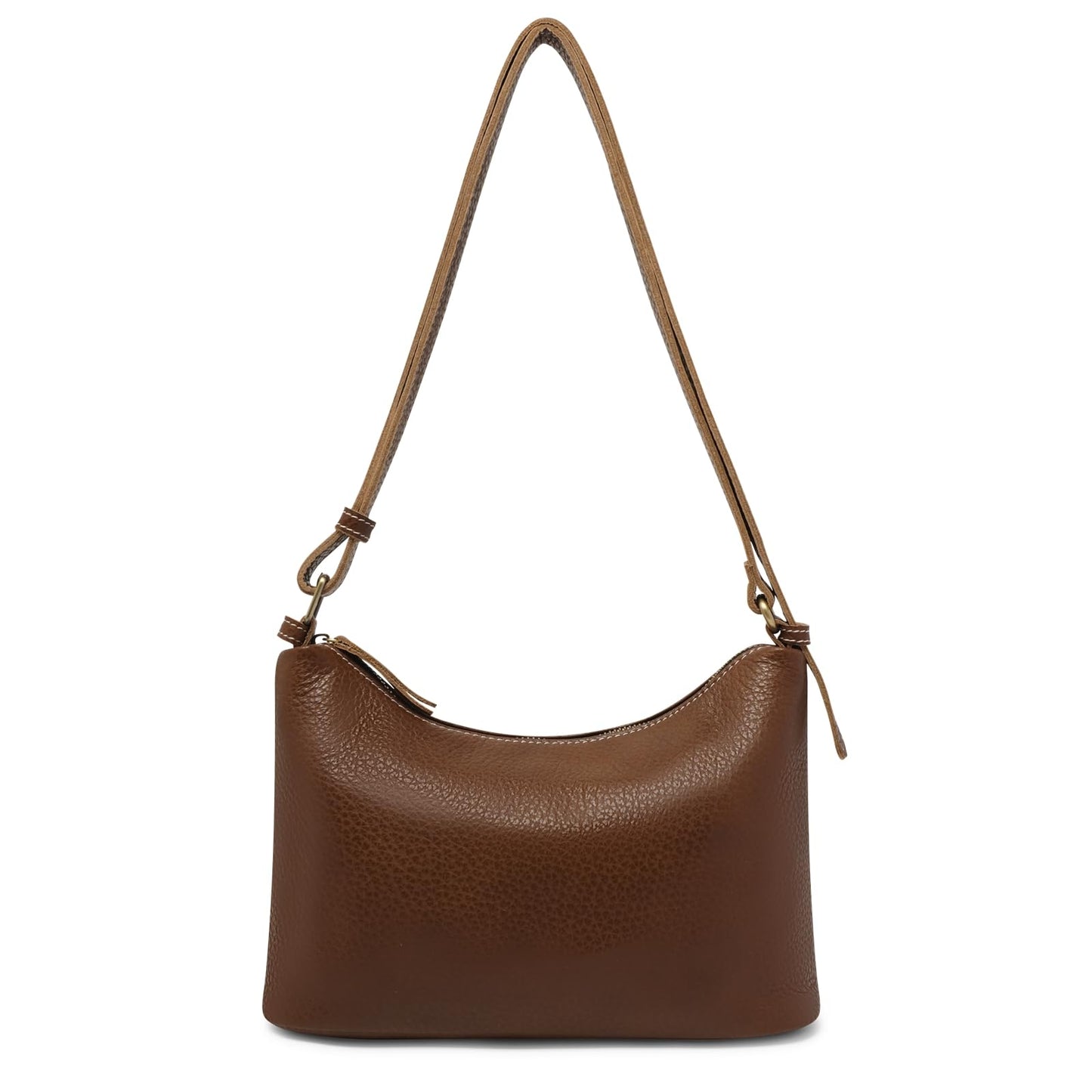 Elegant Women's Wallet Shoulder Bag Handbag Stylish Compact Large Capacity 100% Full Grain Leather Durable Easy to Clean Affordable Fashionable and Lightweight (Red Brown)