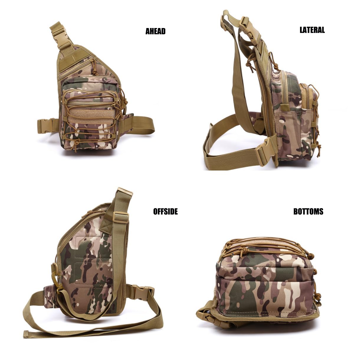 RELITRK Tactical Backpack,Small Backpack and Sling Bag for Men,Crossbody Bag Men,Military Rucksack.