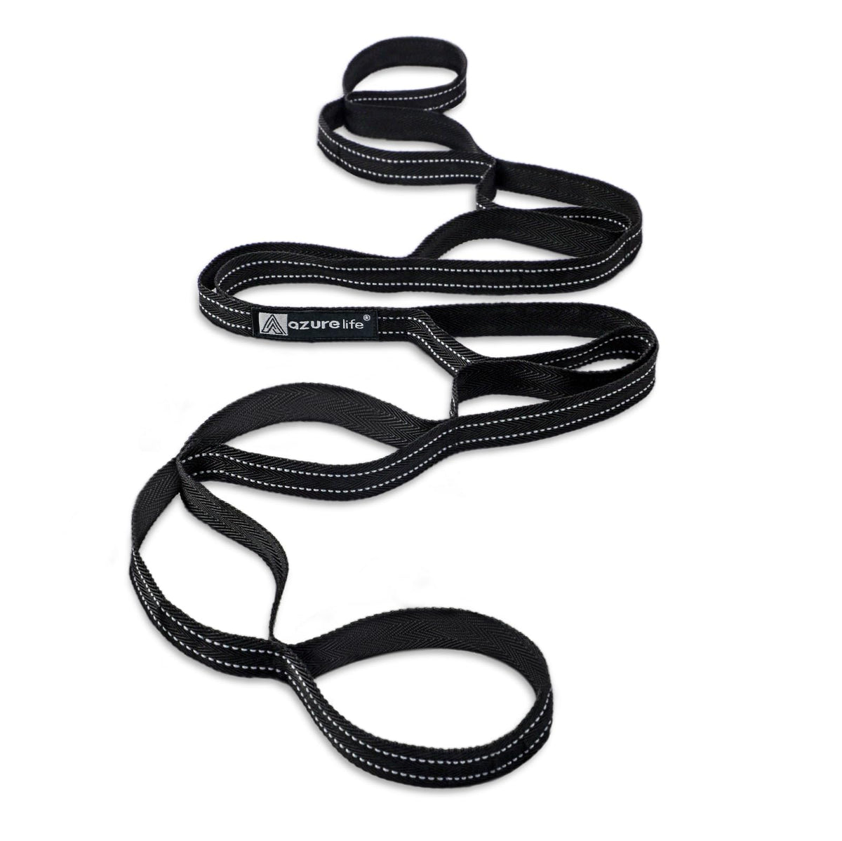 A AZURELIFE Premium Durable Stretch Straps with Loops, Stretching Strap for Physical Therapy, Multi-Loop Yoga Strap Fitness Exercise Strap for Yoga, Pilates, Dance, Flexibility&Exercise