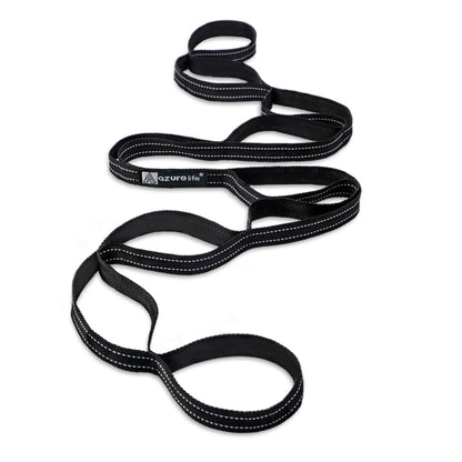 A AZURELIFE Premium Durable Stretch Straps with Loops, Stretching Strap for Physical Therapy, Multi-Loop Yoga Strap Fitness Exercise Strap for Yoga, Pilates, Dance, Flexibility&Exercise