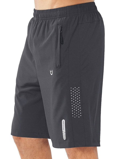 NORTHYARD Men's Athletic Running Shorts Gym Workout 7"/9"/5" Quick Dry Lightweight Sports Basketball Tennis 3 Zipper Pockets DARKGREY-9inch XL