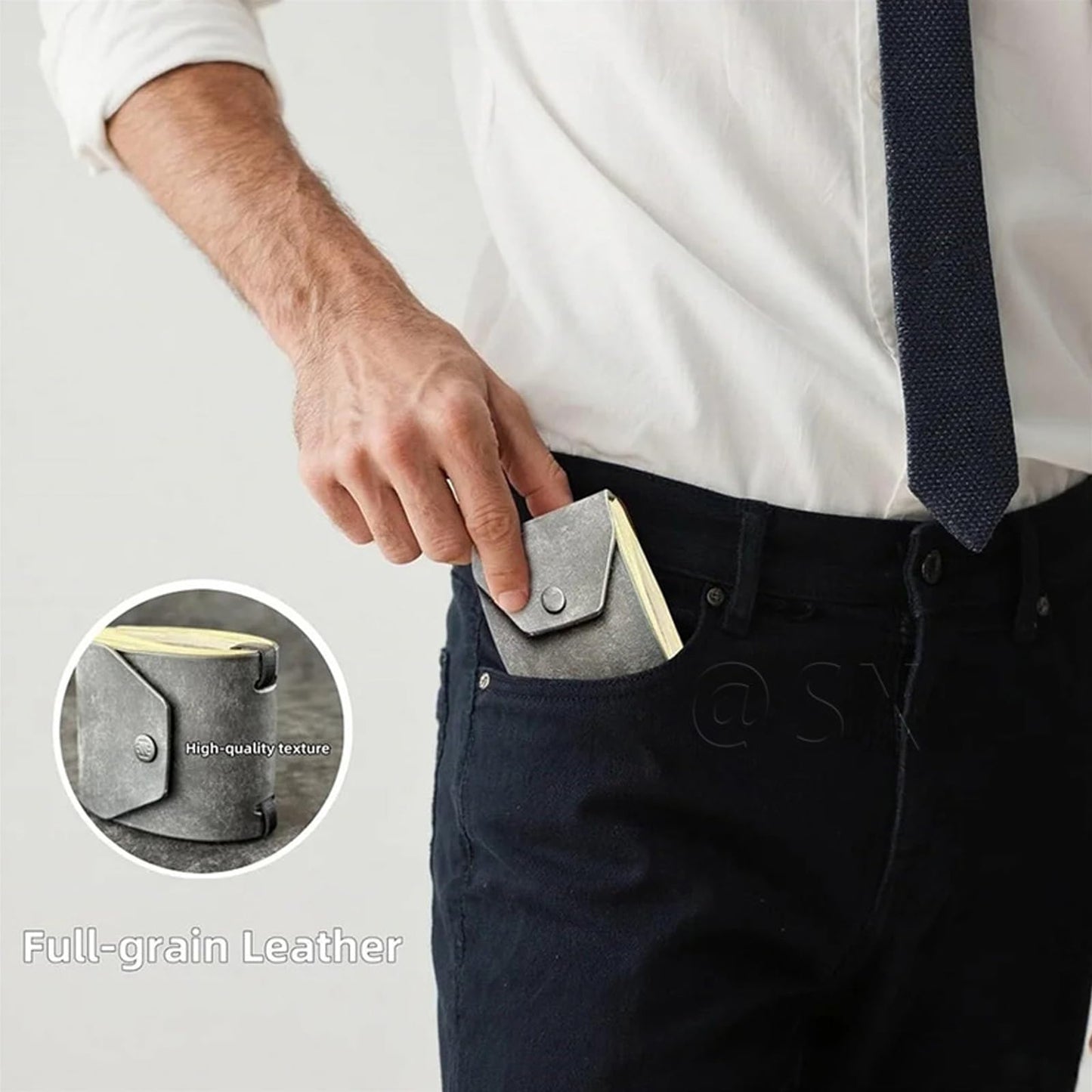 Manmadevice Cash Wrap Wallet with Clasp,Fast Cash Access Money Holder, Leather Money Wallet Organizer, With Brass Magnetic Clasp