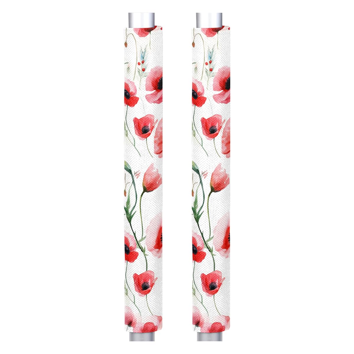 Pardick Refrigerator Door Handle Covers Set of 2, Red Flower Fridge Handle Cover Washable Fridge Dishwasher Oven Door Decor Protector Handle Cover, Keep Your Kitchen Appliance Clean