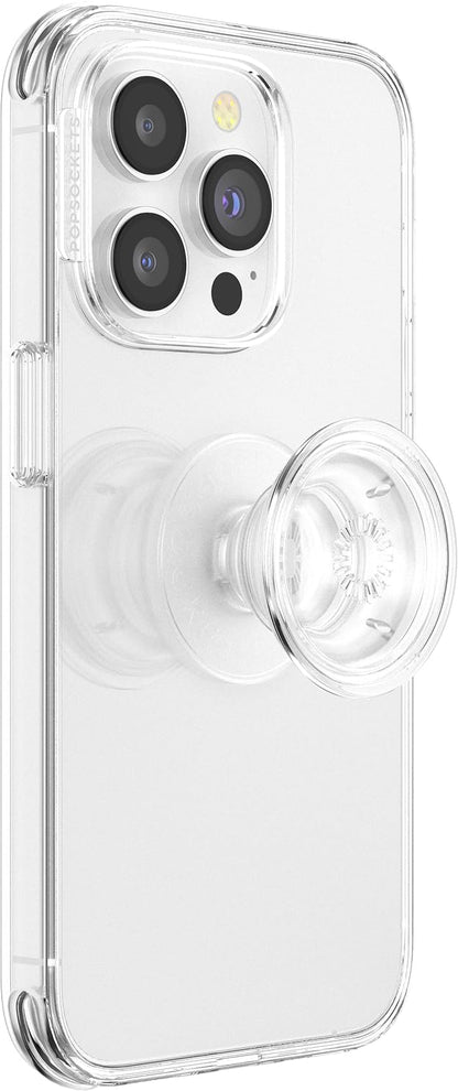 PopSockets Phone Grip for MagSafe with Kickstand, Magnetic Stand, Swappable Top, Secure Hold for iPhone MagSafe Cases, Phone & Tablet Grip - Clear