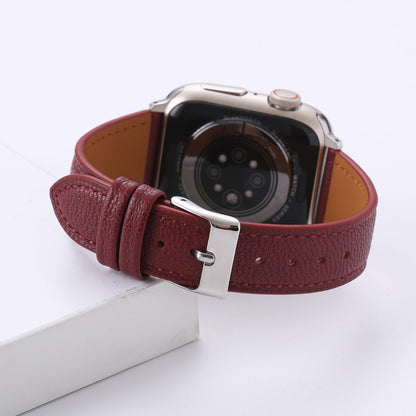 Thin Slim Soft Goatskin Women Leather Watch Bands for Apple Watch 38mm 40mm 41mm 42mm, Small Wrist Watch Band Lightweight Elegant Replacement Straps Compatible with iWatch SE 11 10 9 8 7 6 5 4 3 2 1