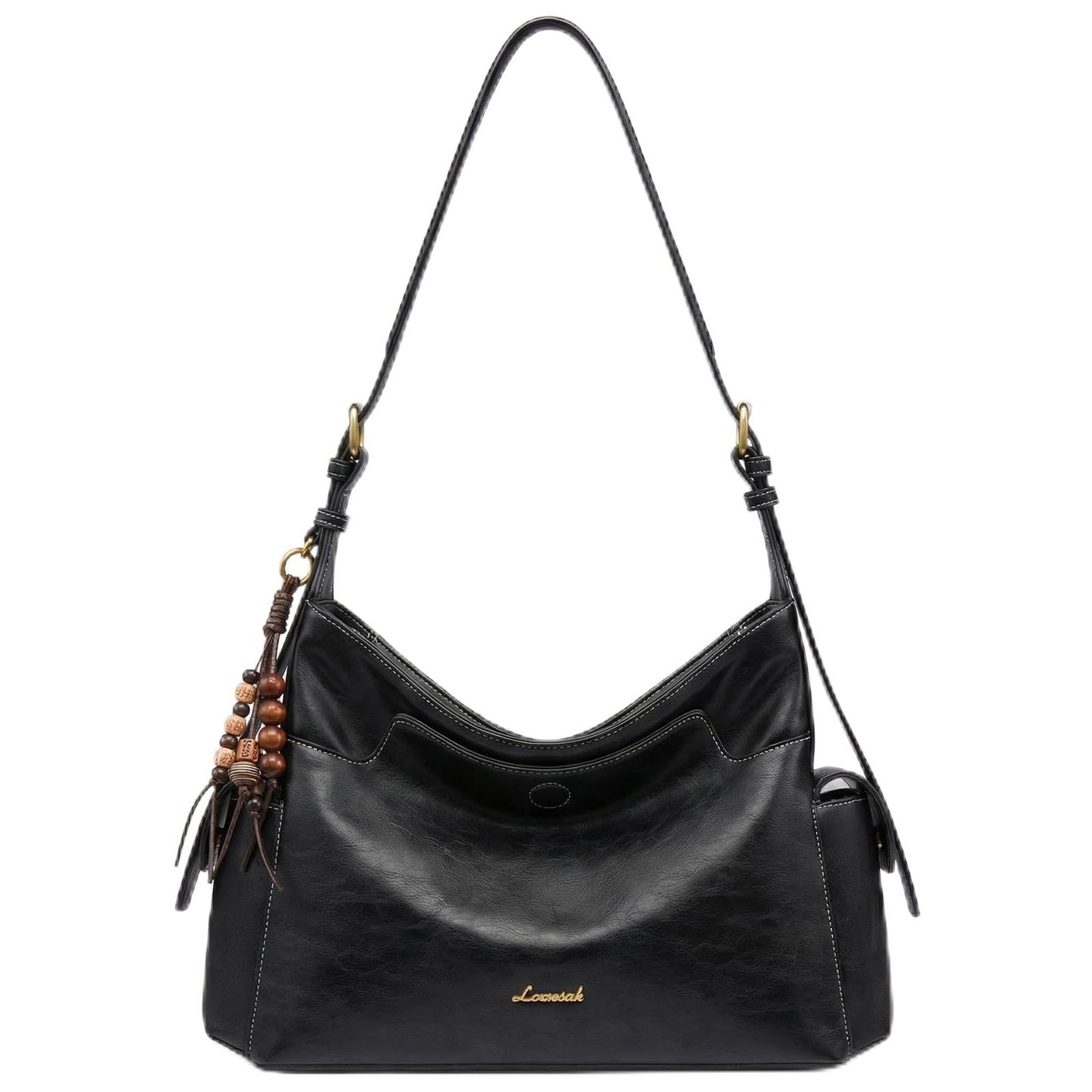 LOVEVOOK Hobo Purses for Women,Soft Faux Leather Crossbody Purse with Tassel Charms,Women's Shoulder Handbags for Daily