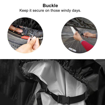 Bike Cover, Waterproof Outdoor Bicycle Cover with Lock Hole for Mountain Road Bikes