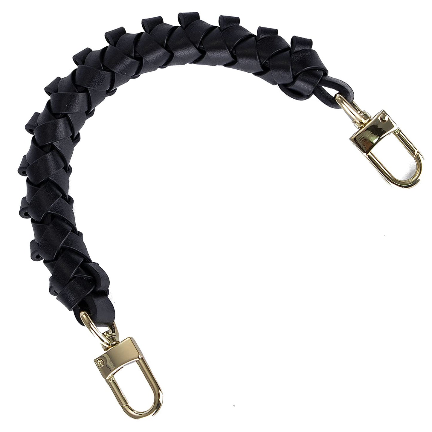 Genuine Vachetta Leather Braided Handle Compatible for Beaubourg Hobo Top Handle Neonoe Strap (12.2" L, Black)