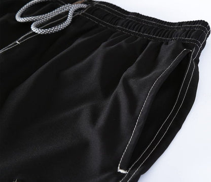 ELETOP Men's Swim Trunks Quick Dry Bathing Suit Swimming Board Shorts Mesh Lining Beach Swimwear Cargo Gradient Black L