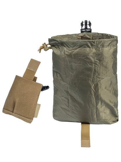 OneTigris Dump Pouch - Tactical Belt Mounted MOLLE Dump Pouch, Roll Up Foldable Magazine Mag Pouch, Quick-Release Utility Waist Bag, Coyote Brown