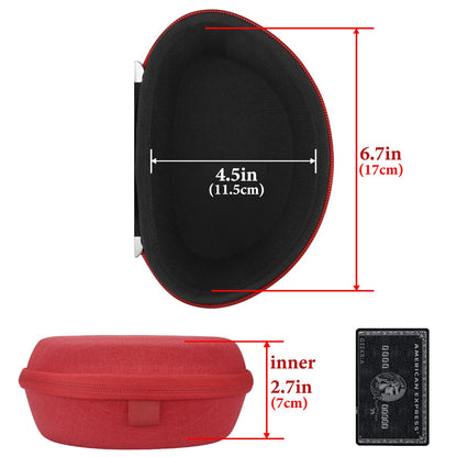 Geekria Shield Headphones Case Compatible with Beats Solo HD/4/3/2/ Pro Wireless Case, Replacement Hard Shell Travel Carrying Bag with Cable Storage (Red)