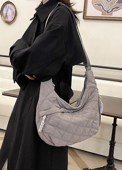 Nylon Crescent Crossbody Bag for Women Shoulder Tote Handbag Casual Sling Bag Dumpling Purse Bag for Outdoor Travel