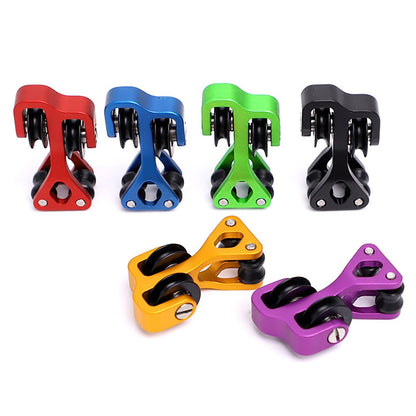 Aluminum Compound Bow Cable Slide Archery Bow String Splitter Roller Glide Replacement Bowstring Separator Arrow Pulley (Red)