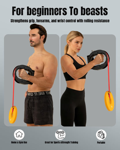 MARCHMARS Forearm Strengthener & Wrist Strengthener, Multi-Directional Forearm Exerciser, Portable Forearm Trainer for Muscle Building, Grip Strength and Rehabilitation