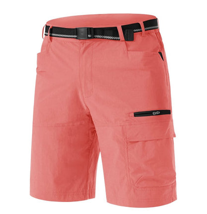 TACVASEN Mens Cargo Shorts Outdoor Lightweight Quick Dry Casual Golf Summer Hiking Dress Work Shorts Fishing Elastic Waist Pink 32