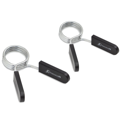 ProsourceFit Olympic Barbell Spring Clip Collar 2-inch Pair with Easy-Grip Handles for Weightlifting,Powerlifting and Strength Training