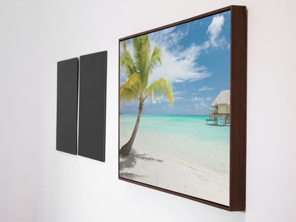 Beach Art Wall Decor Coral Beach Sand Sea Palapa Tropical Palm Tree Photo Sunset Landscape Pictures Ocean Scenic Scenery Nature Photography Paradise Cool Wall Art Print Poster 36x24