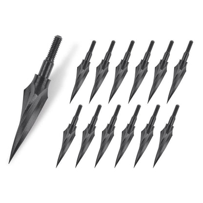 12 Pack Hunting Broadheads 100/120/125/150 Grain Traditional Archery Arrow Tips for Compound Recurve Bow Crossbow Shooting Black