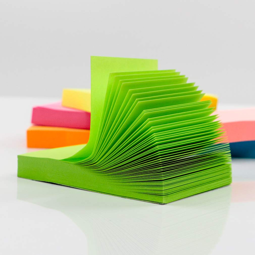 Sticky Notes - VANZAVANZU Self-Stick Notes 2x3 in, 12 Pads, 100 Sheets/Pad, 6 Bright Colors, Easy Post Notes (3x2 in, 12 Pads)