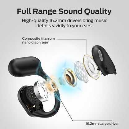 Monster Open Ear Headphones Touch Screen Earbud, Open Touch Pro 100 Wireless Earbuds Support TF Card, Bluetooth Earbuds with ENC Clear Talk, Multiple EQ Modes, Comfort Earhooks, IPX5, 30H Playback