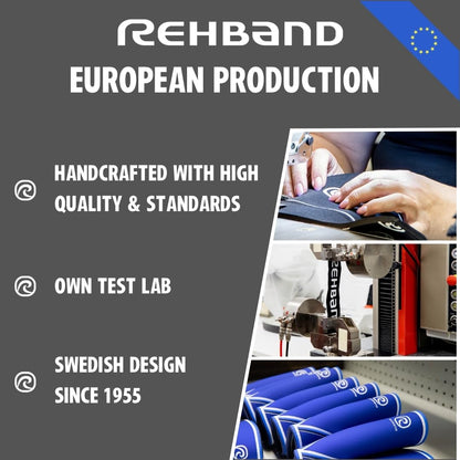 Rehband Knee Sleeve 3mm Neoprene, Lightweight Knee Brace for Endurance and Ball Sports, Unisex Compression Starter Knee-Sleeves, Breathable Running Knee Support, Colour:Black - 1 Pair, Size:Large