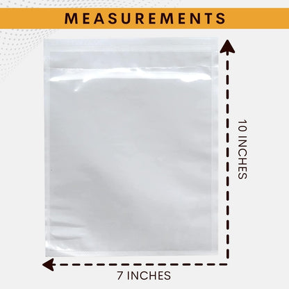 100 Pack 7"x10" Shipping Label Sleeves – Clear Self-Adhesive Packing Slip Pouches, Waterproof Packing List Envelopes – Ideal for Shipping Documents, Mailing Labels, Invoices & Packing Slips