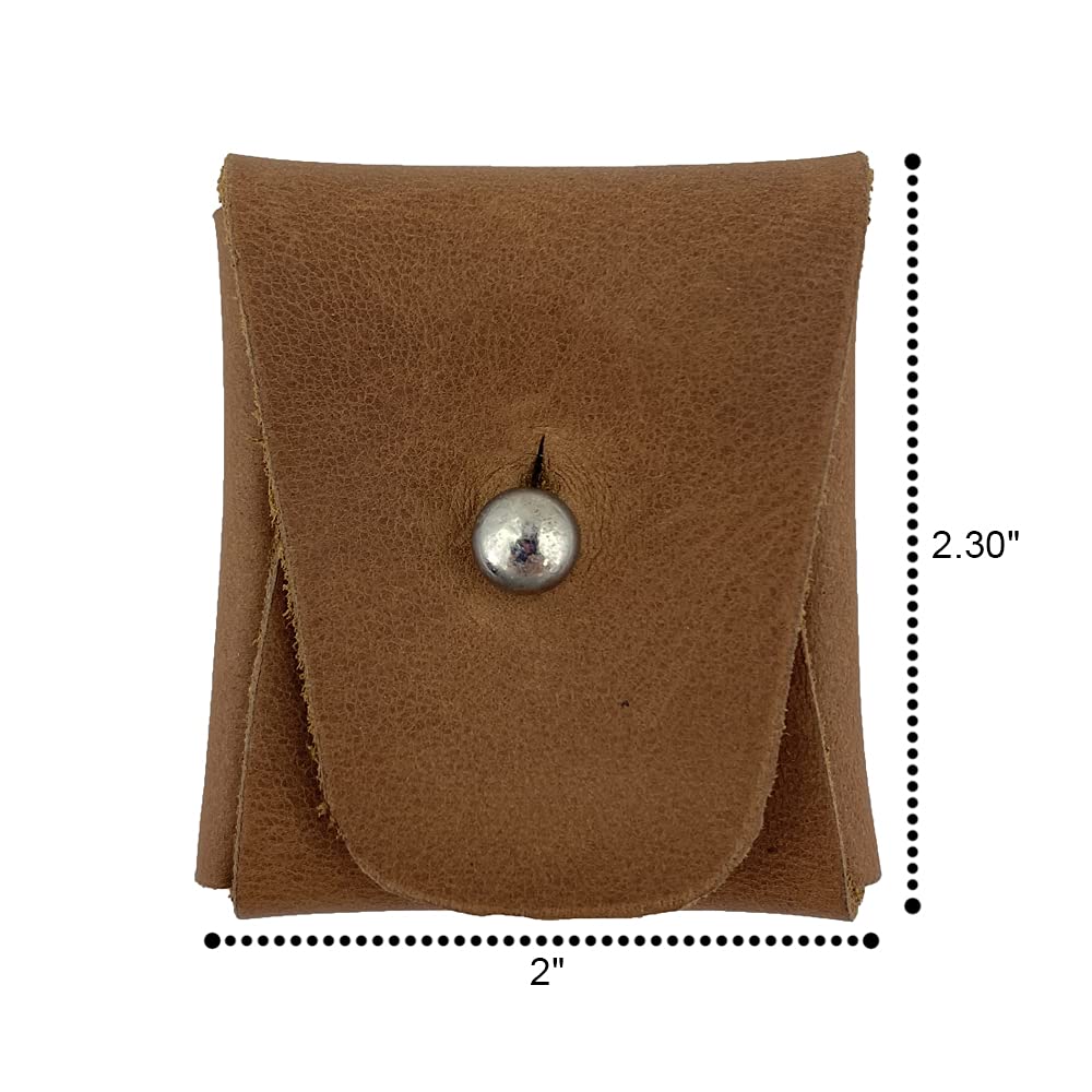 Hide & Drink, Leather Minimalist Coin Pouch, EarPods Case, SD Card Holder, Wallet and Cash Organizer, Handmade Includes 101 Year Warranty (Single Malt Mahogany)