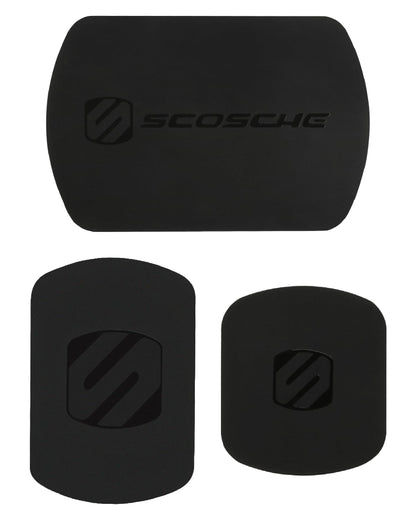 Scosche MAGRKI MagicMount Replacement Metal Plate Kit for Phone, Metal Plates for Magnetic Mount Cell Phone Holder for Car, Universal with All Devices and Phone Case, Black