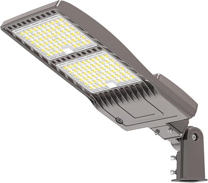 BBESTLED 400W LED Parking Lot Light 56,000 LM, DLC UL Listed Industrial Parking Lot Flood Lights, IP65 Waterproof 5000K 100-277VAC Street Area Stadium Lights Outdoor LED Pole Light w/Slip Fitter