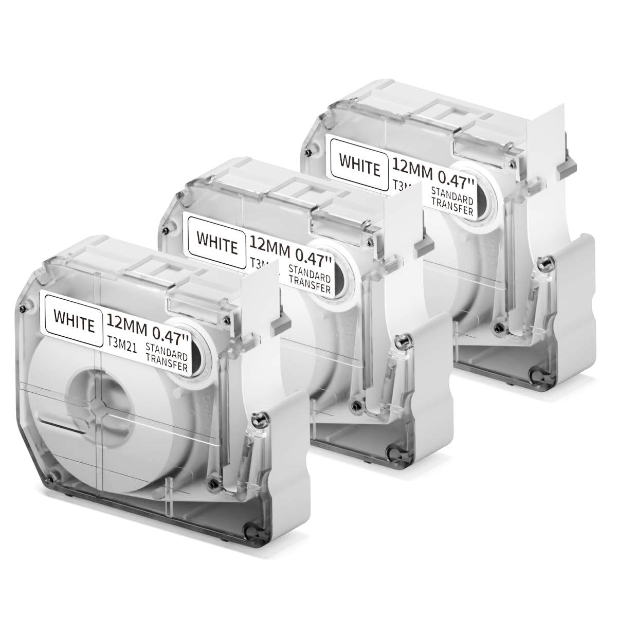 Label Maker Tape- M950 Laminated Labels, 12mm 0.5 Inch, 4m, Black on White, for PT-M95 PT-90 PT-70 M950 Label Maker, Compatible with P Touch M Tape,M231 MK231,for Back to School Supplies