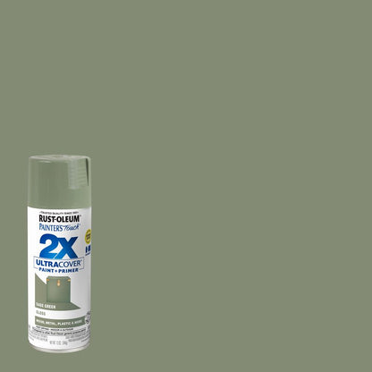 Rust-Oleum 249094 Painter's Touch 2X Ultra Cover Spray Paint, 12 oz, Gloss Sage Green (Pack of 4)