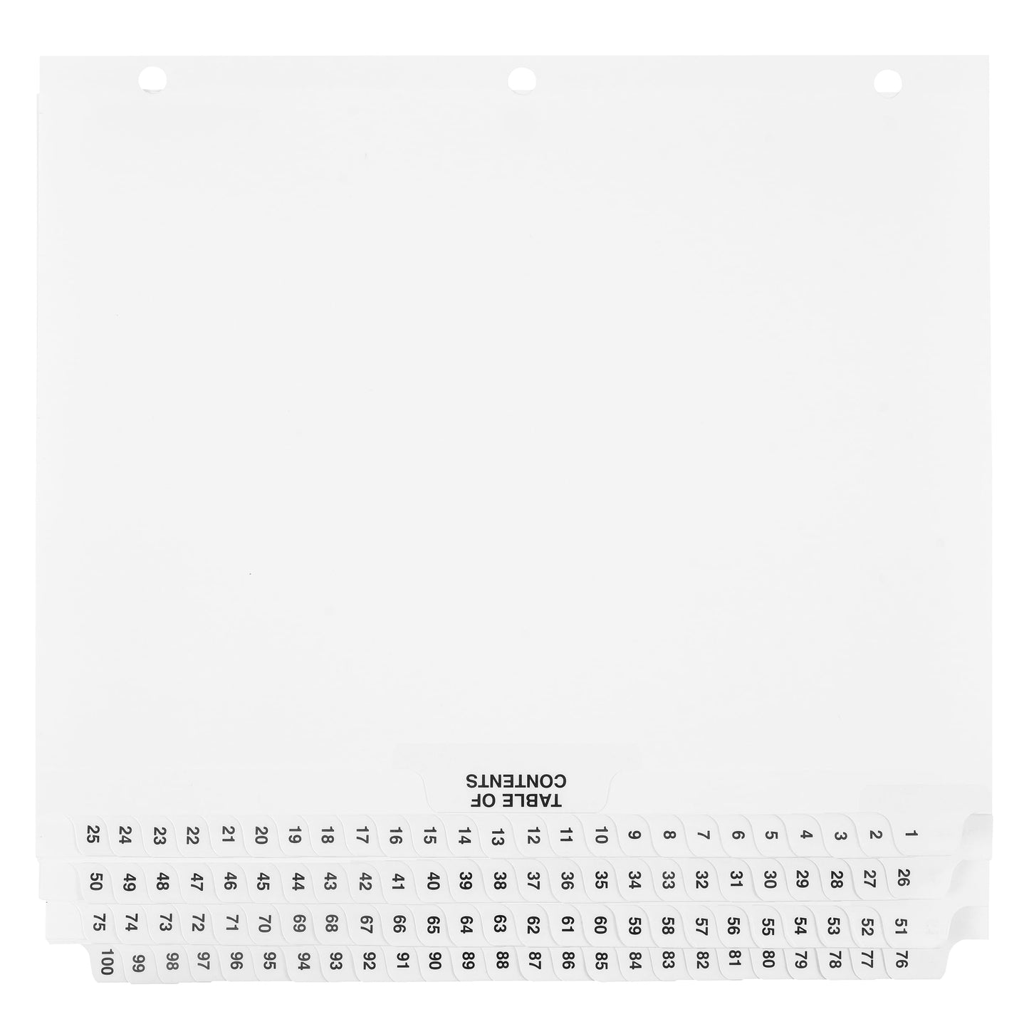 Exhibitindexes® Numbered Dividers 1-100 Punched - AVE Style Bold Tabs - Side Collated Exhibit Tabs - Made in The USA | Letter Size - 1-100 - Sets