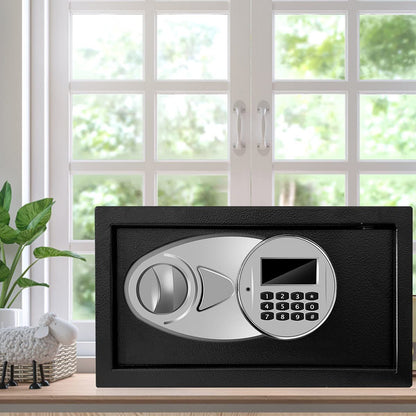Sdstone Safe Box with Sensor Light,Hidden Safe Box with Key & Digital Lock for Home and Company. Electronic Security Safe Box Wall or Cabinet Fixed Design, 0.4 Cubic Feet