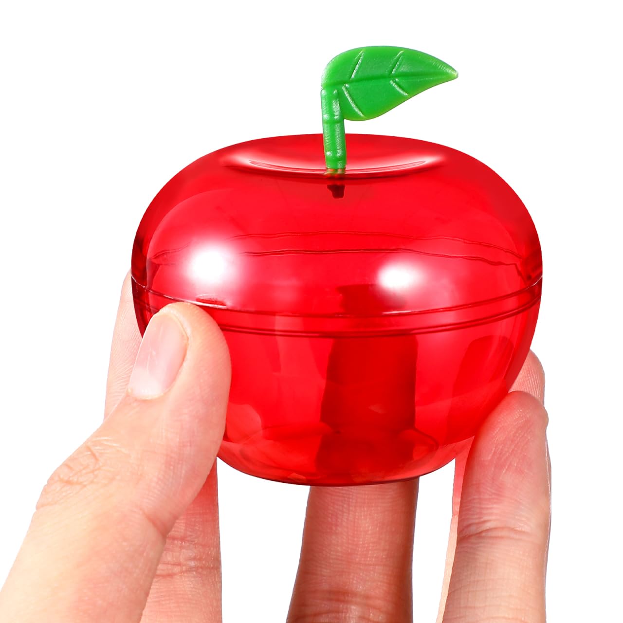 Cabilock 12 Pack Plastic Apple Shaped Candy Containers - Food-Grade Apple Boxes for Teachers Appreciation Present, Bulk Candy Jars with Lids for School Classroom, Party Favors, Christmas Decor