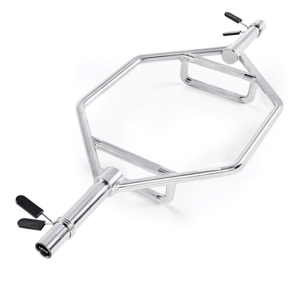 VEVOR Trap Bar Hex Bar, 2-Inch Hex Barbell, 800 LBS Capacity Shrug Bars with Knurled Grips, Weightlifting and Strength Training Equipment, Home Gym for Squats, Deadlifts, Shoulder Presses (Silver)