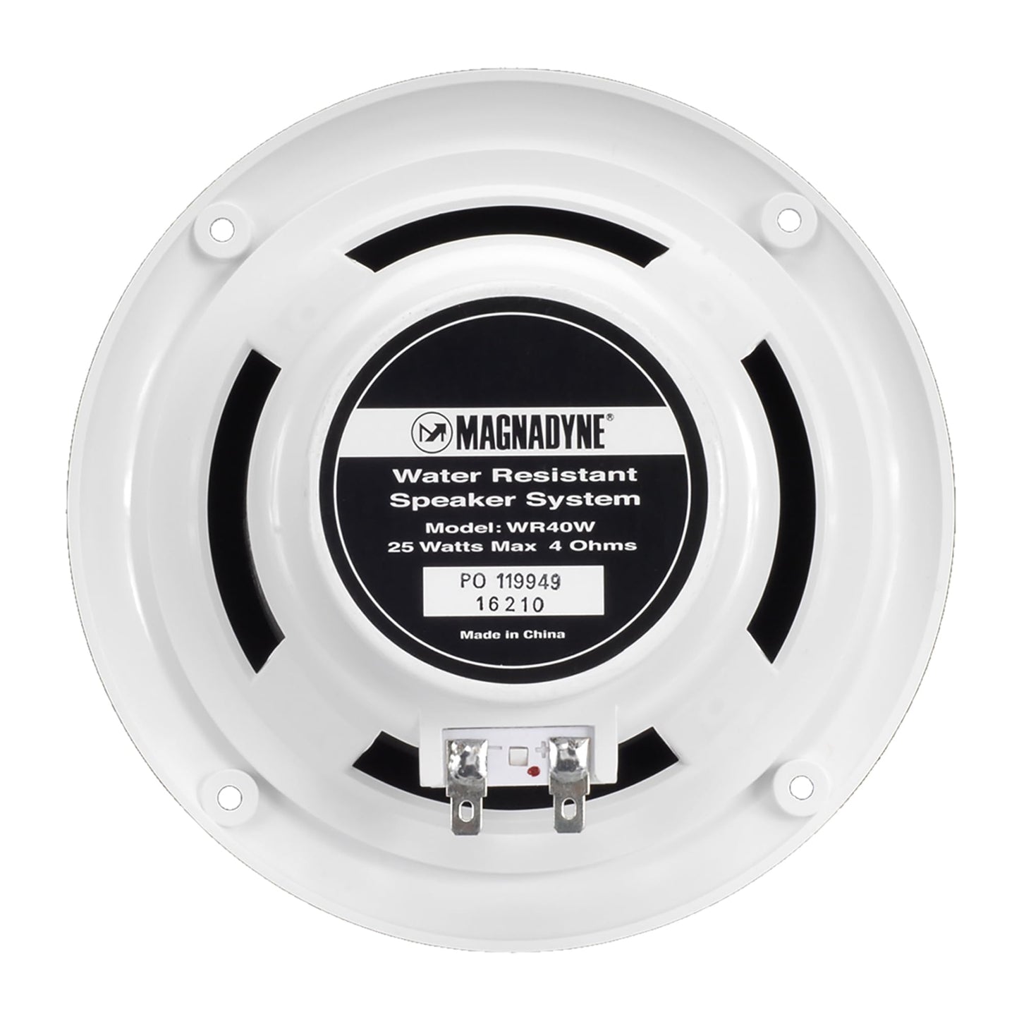 5-inch Water Resistant Outdoor Speakers, Dual Cone, 25W Peak Power, Marine and RV Compatible (White)