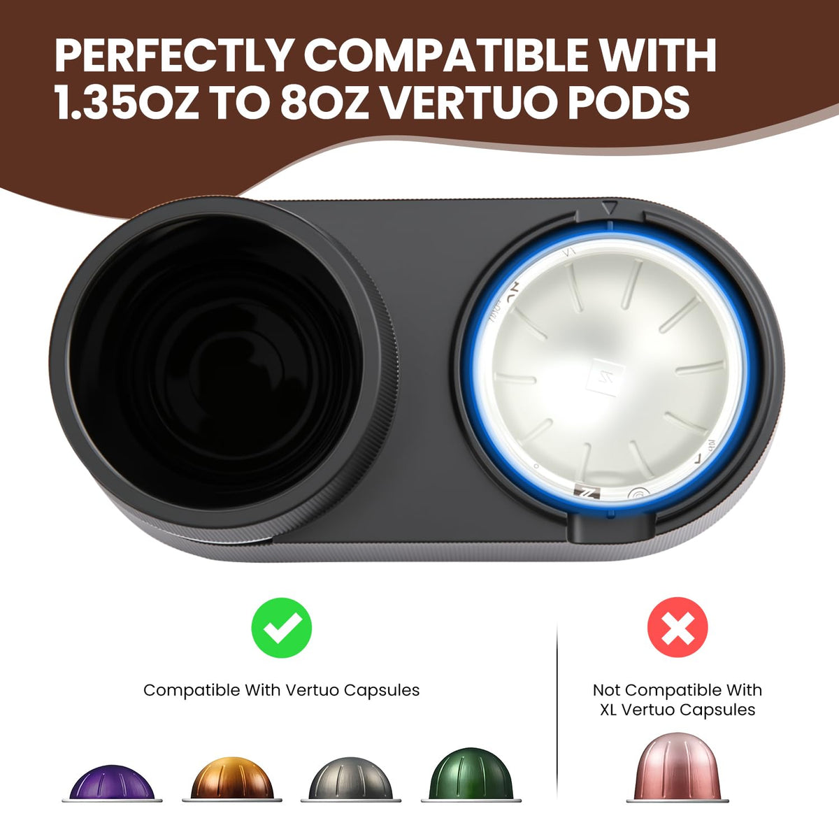 Pro Mael Reusable Vertuo Pods Kit for Nespresso Maker, Coffee Filling Tool