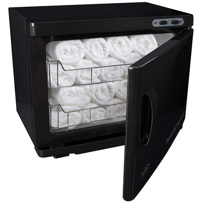 ForPro Professional Collection Premium Hot Towel Warmer, 23L Extra Large Capacity, Two Stainless Steel Racks, Black