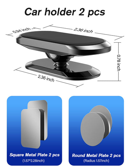 Magnetic Phone Holder for Car[2 Pack],Phone Holders for Your car [Upgrade Magnet] -360 Rotation,Car Magnet Phone Mount Compatible with All Cell Phone