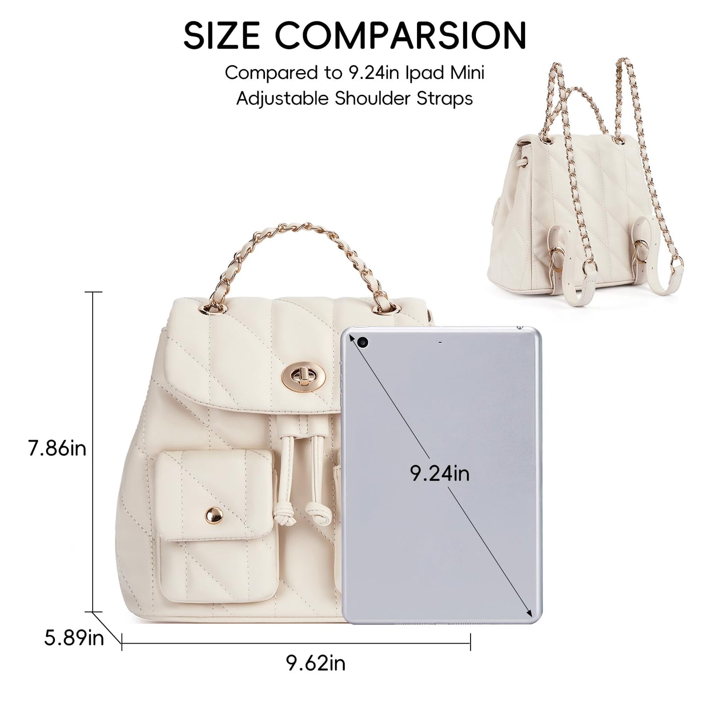 CLUCI Crossbody Bag for Women PU Leather Shoulder Bag, Convertible Small Tabby Backpack Purse for Travel