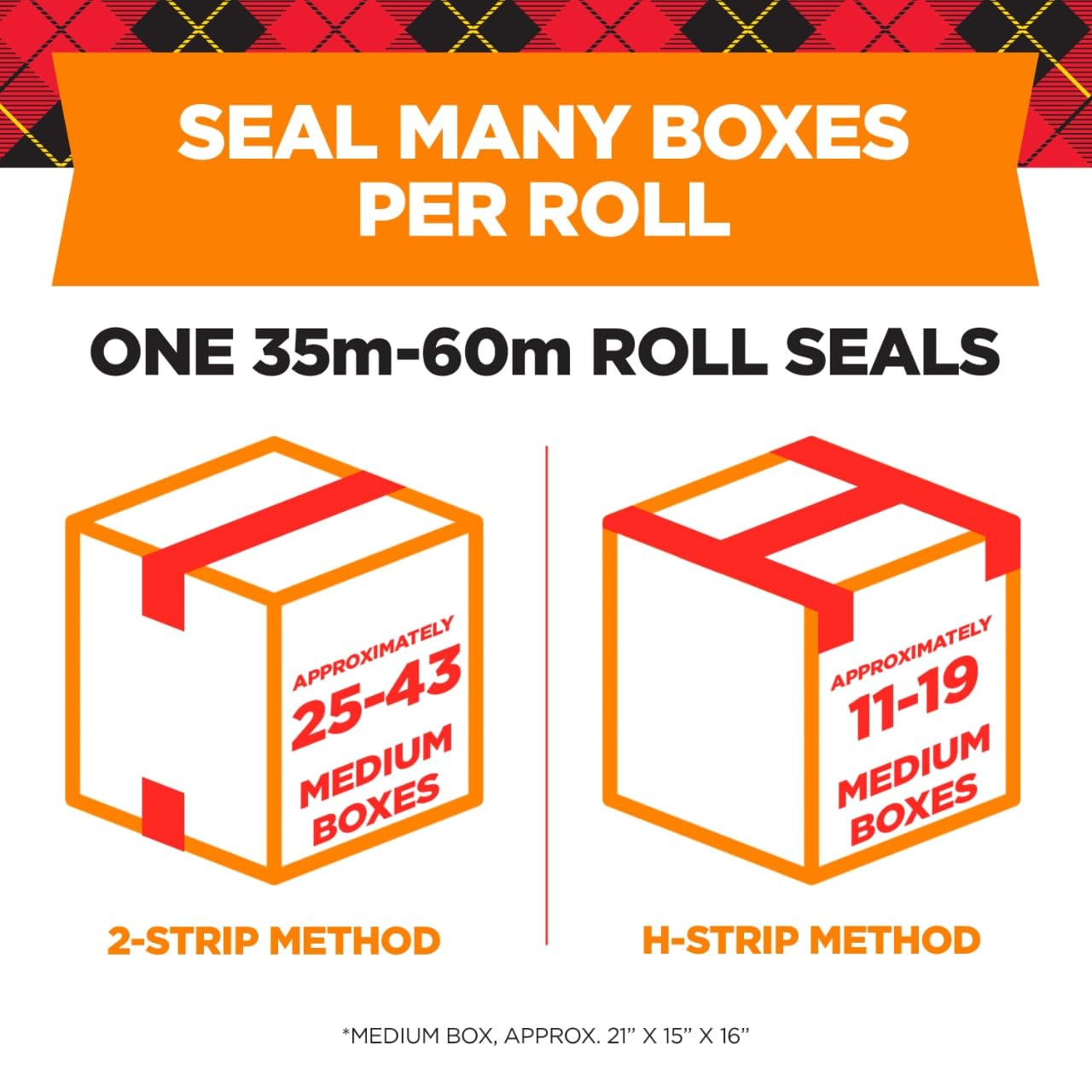 Scotch Long Lasting Storage Packing Tape Rolls, Clear, Storage Tape Withstands Extreme Temperatures, 1.88 in x 54.6 yd, 6 Refill Rolls