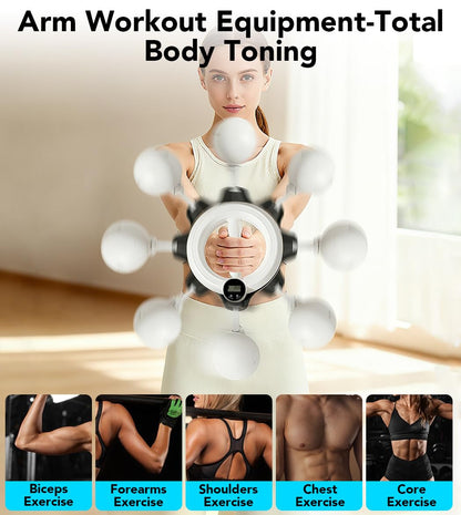 NIIFAWH Arm Workout Equipment, Shoulder Reliever for Women Chest and Shoulder Exercise Equipment for Men 360° Hand-Cran Forearm Fitness Trainer with Timing and Counting Functions for Home Gym