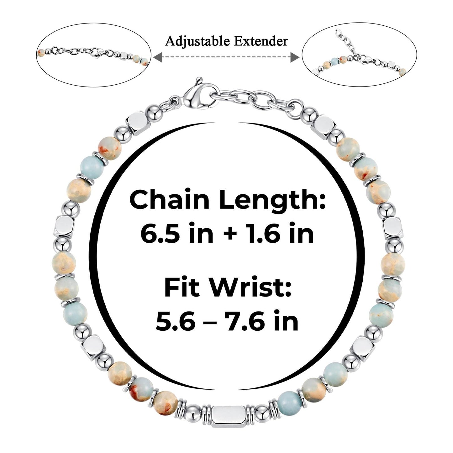 SIUMAL Bracelets for Women, Silver & Gold Bracelets for Women, Boho Beaded Bracelet, Trendy Jewelry Gifts for Lover Mom Friends