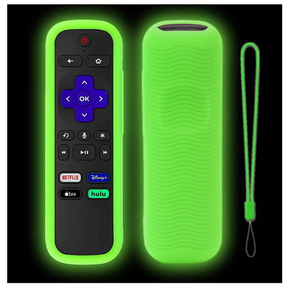 Silicone Protective Controller Cover fits for Roku TV Voice Remote | Element Roku | Westinghouse Roku TV Controller Cover,Glow in The Dark